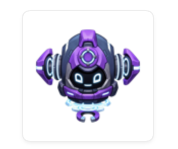 A small purple and blue robot sprite